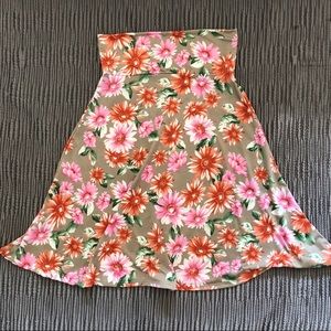 NWOT LuLaRoe Floral Khaki Azure Skirt